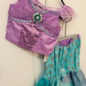 Disney Purple and Teal Princess Costume Top and Skirt
